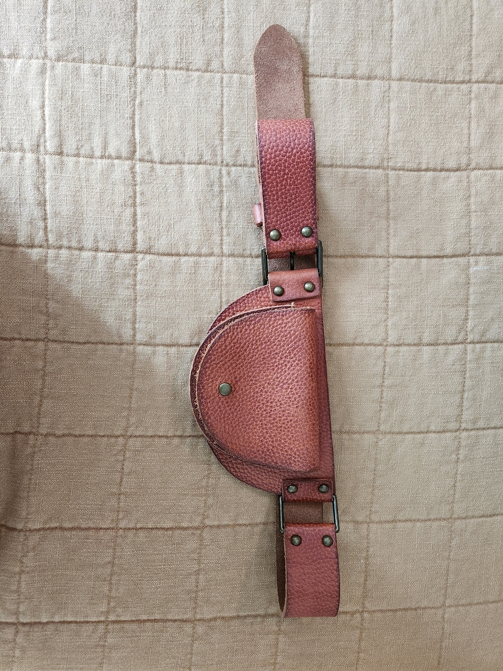 Leather Belt Bag in Dusty Rose